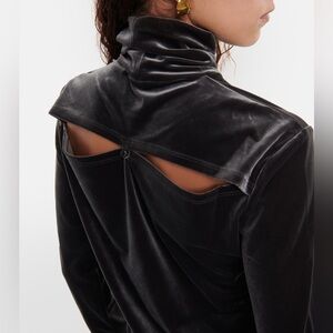 PROENZA SCHOULER White Label velvet turtleneck top sz Medium